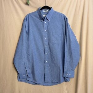 Arrow Men's 17-34/35 Casual Blue Chambray Button-Down Shirt